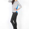 Mason By Michelle Mason Silk Backed Fine Knit Cashmere Top in Blue (grey) - Lyst