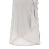 Oasis Dip Hem Metallic Shell in Silver - Lyst