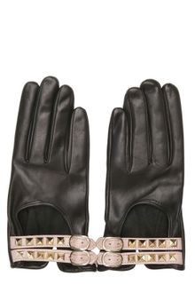 Valentino Rockstud Nappa Leather Gloves - Lyst