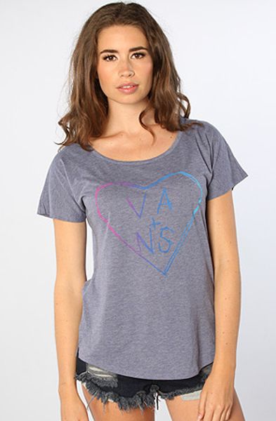 Vans The Va Ns Cutout Back Top in Coastal Fjord Heather in Gray - Lyst