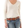 American Vintage Jacksonville V Neck Tee in Beige (sand) - Lyst