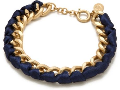 Club Monaco Baleigh Braided Bracelet in Black (gold) - Lyst