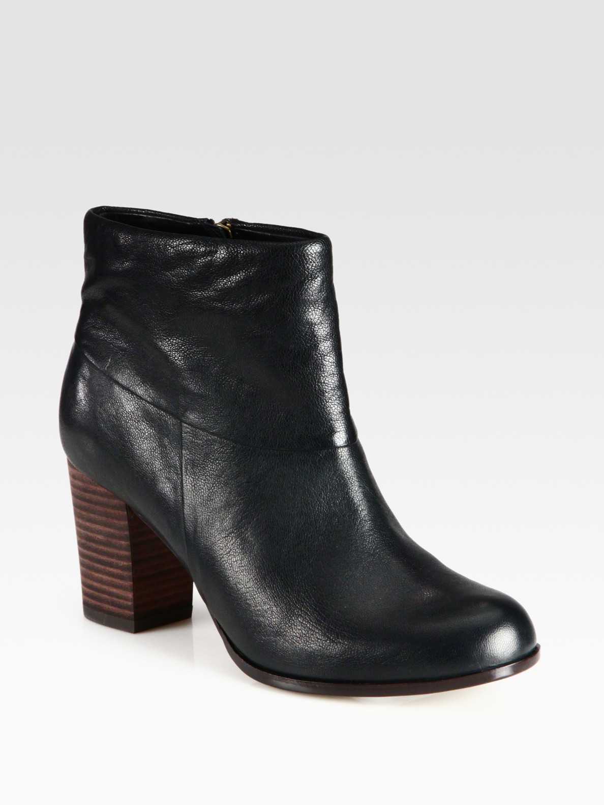 Cole Haan Cassidy Leather Ankle Boots in Black | Lyst
