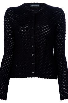 Dolce & Gabbana Crew Neck Cardigan - Lyst