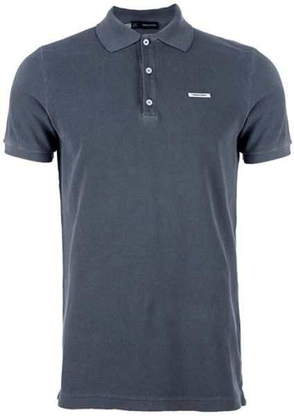 Dsquared2 Logo Polo Shirt in Gray for Men (grey) - Lyst