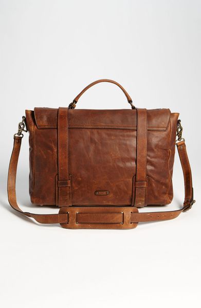 frye logan leather briefcase