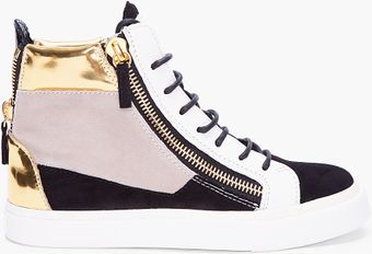 Giuseppe Zanotti August Colorblock Suede Sneakers - Lyst