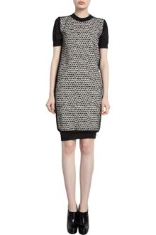 Lanvin Metallic Knit Dress - Lyst