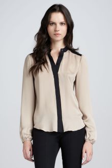 Theory Gerine Contrast Blouse - Lyst