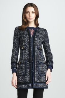 Tory Burch Annabelle Tweed Coat - Lyst