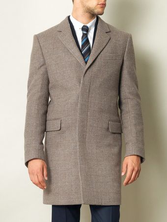 Yves Saint Laurent Prince Of Wales Coat - Lyst