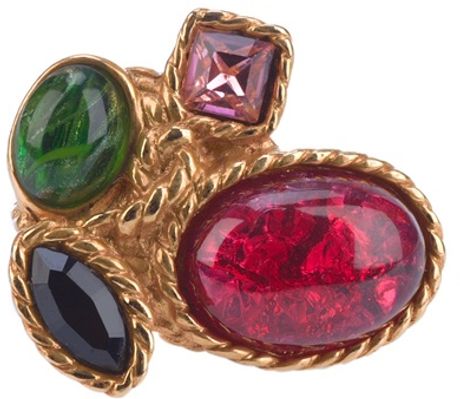 Yves Saint Laurent Embellished Ring in Gold - Lyst