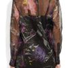 Acne Patsy Bouquet Oversized Silk Organza Shirt in Black - Lyst