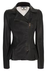 Alexander McQueen Matt Leather Minibustle Jacket