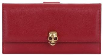 Alexander McQueen Cherry City Leather Skull Charm Wallet - Lyst