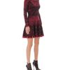 Alexander Mcqueen Victorian Puckering Lace Jacquard Long Sleeve Dress in Red (cherry) - Lyst