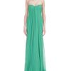 Alexander Mcqueen Emerald Silk Chiffon Bustier Dress in Green (emerald) - Lyst