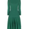 Alexander Mcqueen Square Neck Circle Dress in Green - Lyst