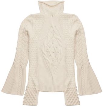 Alexander McQueen Aran Knit Poloneck - Lyst