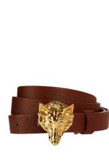 Asos Fox Buckle Skinny Waist Belt