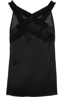 Bottega Veneta Embellished Silk Blend Top - Lyst