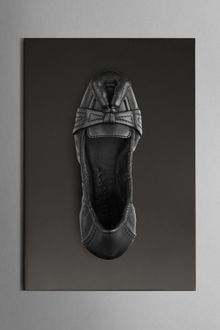 Burberry Leather Tassel Ballerinas - Lyst