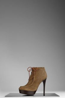 Burberry Shearling Lined Platform Ankle Boots - Lyst