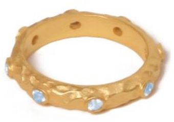 Eddera Aquamarine Vera Ring Jr466am - Lyst