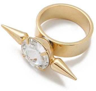 Fallon Jewelry Crystal Spike Ring - Lyst