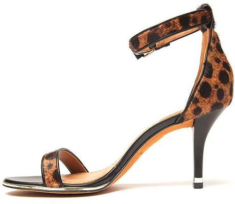 Givenchy Ankle Strap Sandal in Brown (leopard) | Lyst