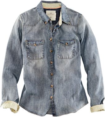 H&M Denim Shirt - Lyst