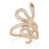 Ileana Makri Snake 18karat Rose Gold Diamond Ring in White (snake) - Lyst