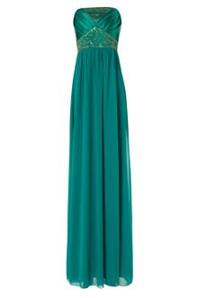 Jane Norman Satin Bead Pleat Maxi - Lyst