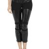 Junya Watanabe Leather Paneled Cropped Pants in Black - Lyst