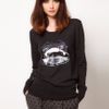 Markus Lupfer Jumper with Sequin Vampire Lips in Black (charcoalsilver) - Lyst
