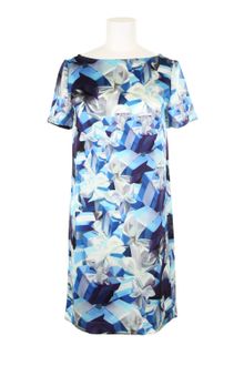 Mary Katrantzou Silk Crepe Dress with All Over Digital Print - Lyst