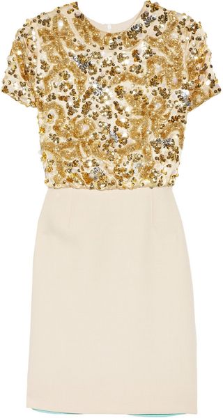 Michael Van Der Ham Embellished Patchwork Dress - Lyst