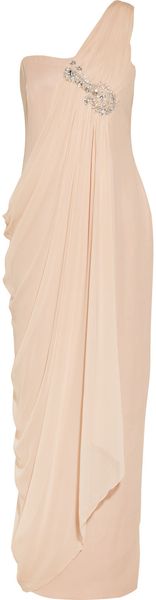 Notte By Marchesa Embellished Silkchiffon and Crepe Gown - Lyst