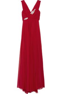 Notte By Marchesa Embellished Silk Chiffon Gown - Lyst