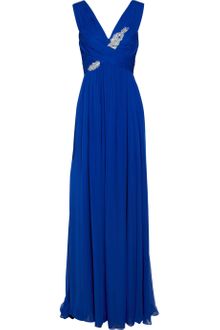 Notte By Marchesa Embellished Silk Chiffon Gown - Lyst