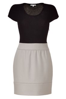 Paule Ka Black and Chalk Combo Dress - Lyst