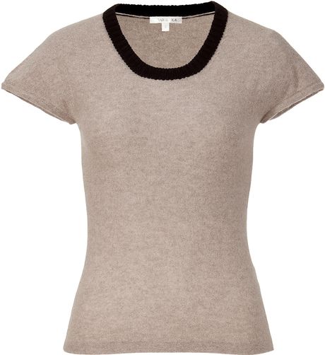 Paule Ka Warm Taupe Cashmere Top in Beige (taupe) - Lyst