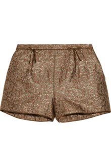 RED Valentino Metallic Brocade Shorts - Lyst