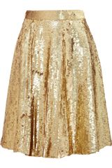 Temperley London Sequined Silk Chiffon Skirt