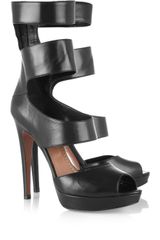 Alaïa Leather Platform Sandals