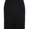 Alexander Mcqueen Wool Crepe Skirt in Black - Lyst