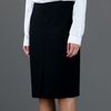 Alexander Mcqueen Wool Crepe Skirt in Black - Lyst