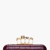 Alexander Mcqueen Burgundy Skull Knuckle Box Clutch in Purple (burgundy) - Lyst