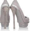Alexander Mcqueen Ostrich Platform Pumps in Gray (grey) - Lyst