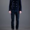 Balmain Wool Pea Coat in Blue for Men (navy) - Lyst